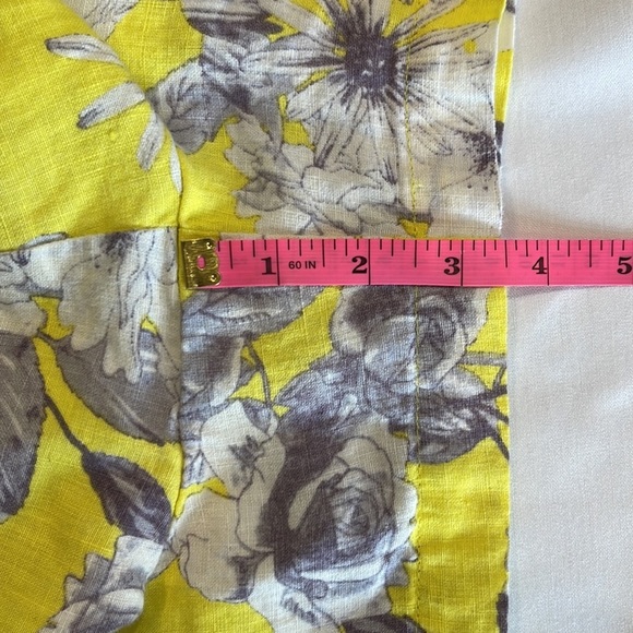 Linen Shorts • Yellow & Gray • Size 10 • KUT from the Kloth Jansen - Picture 9 of 10